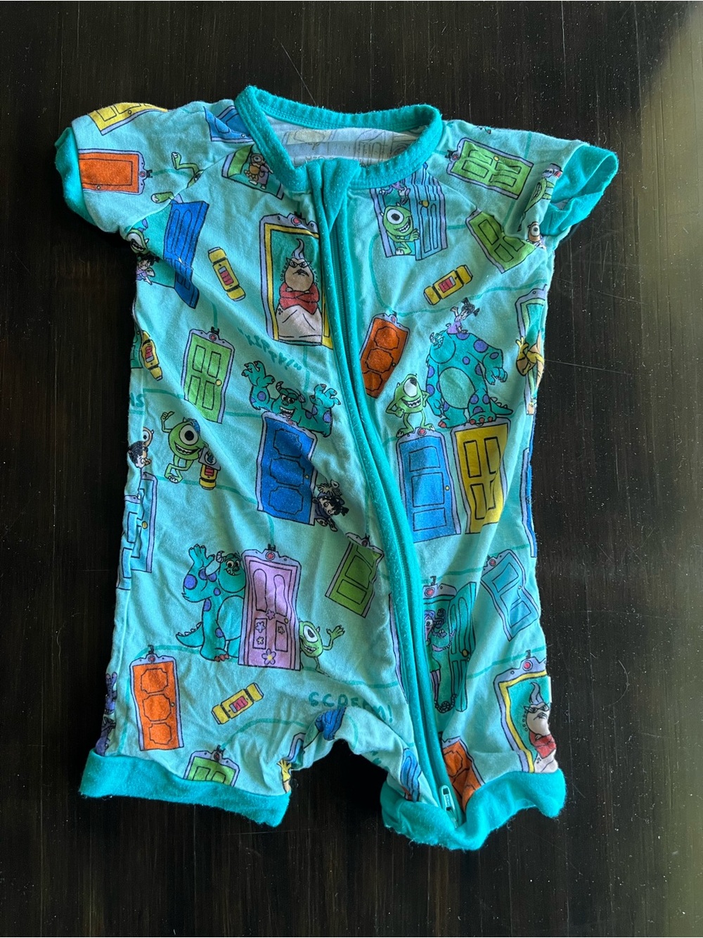 Little sleepies monsters inc shorty romper